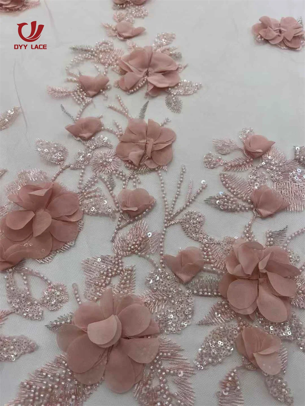 

Latest 2025 African Lace Fabric 3D Flower Groom Embroidery Lace Nigerian High Quality Sequins Tulle Lace For Wedding 5 Yards