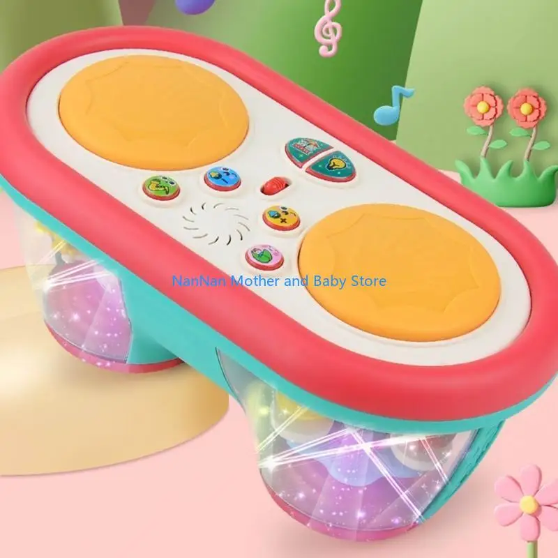 

Светодиодный флэшбабун детский барабан игрушек Электронный проектор музыкальные игрушки малыш