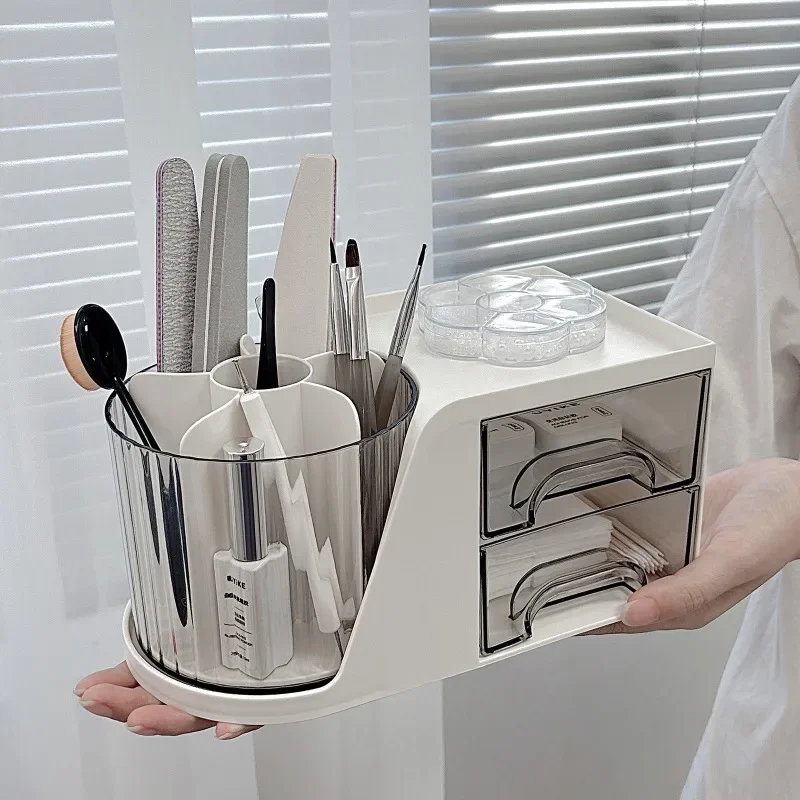 

25 Nail Art Tools Storage Box Cotton Swab Container Nail Accessories Makeup Brush Organizer Box Nail Brush Pen Holder nails tool