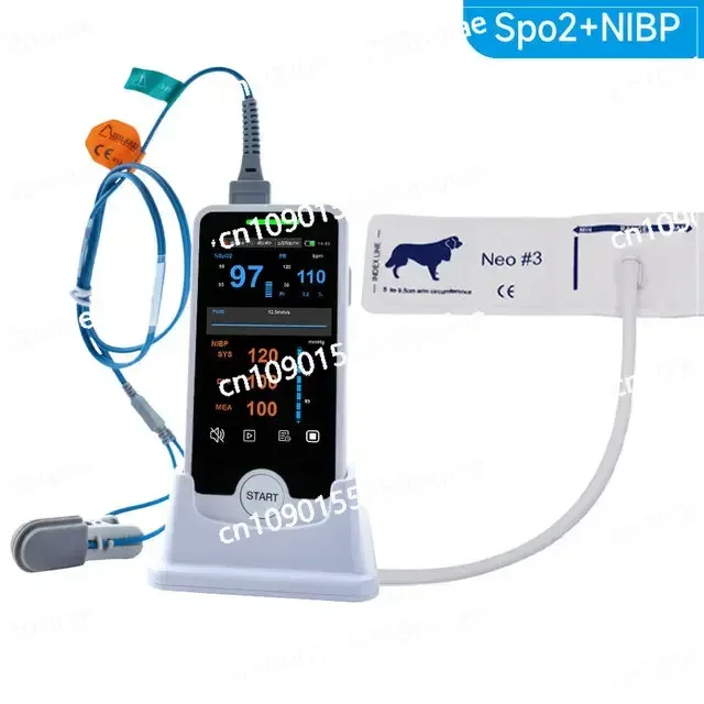 Handheld Touch Screen Veterinary Monitor Multi-parameter Cat Dog Animal Vet Pulse Oximeter Vital Signs Monitor