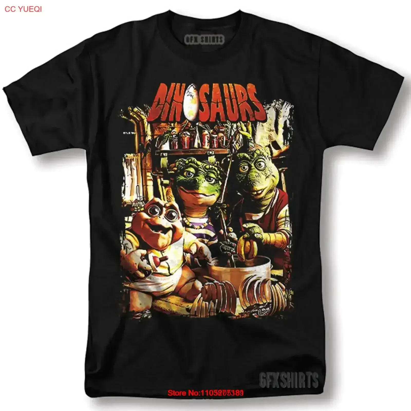 Dinosaurs TV Show T Shirt Not The Mama Classic Vintage Design Washed Top For Everyday Wear homme Casual vintage Washed