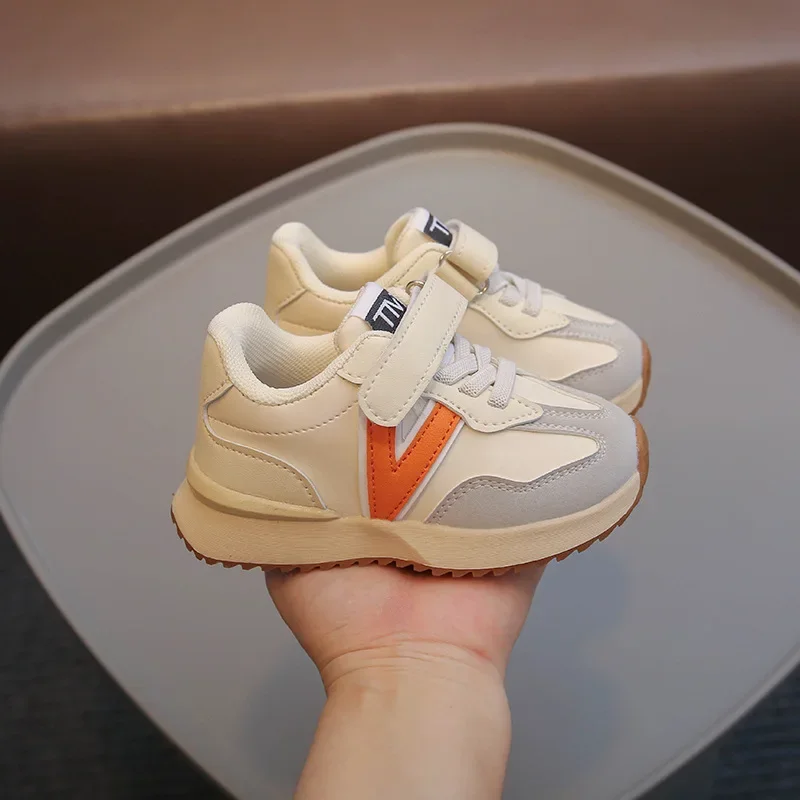 Moda per bambini suola morbida Sneakers Casual ragazzi ragazze tendenza scarpe da corsa bambini PU scarpe di tela bambini scarpe sportive all\'aperto