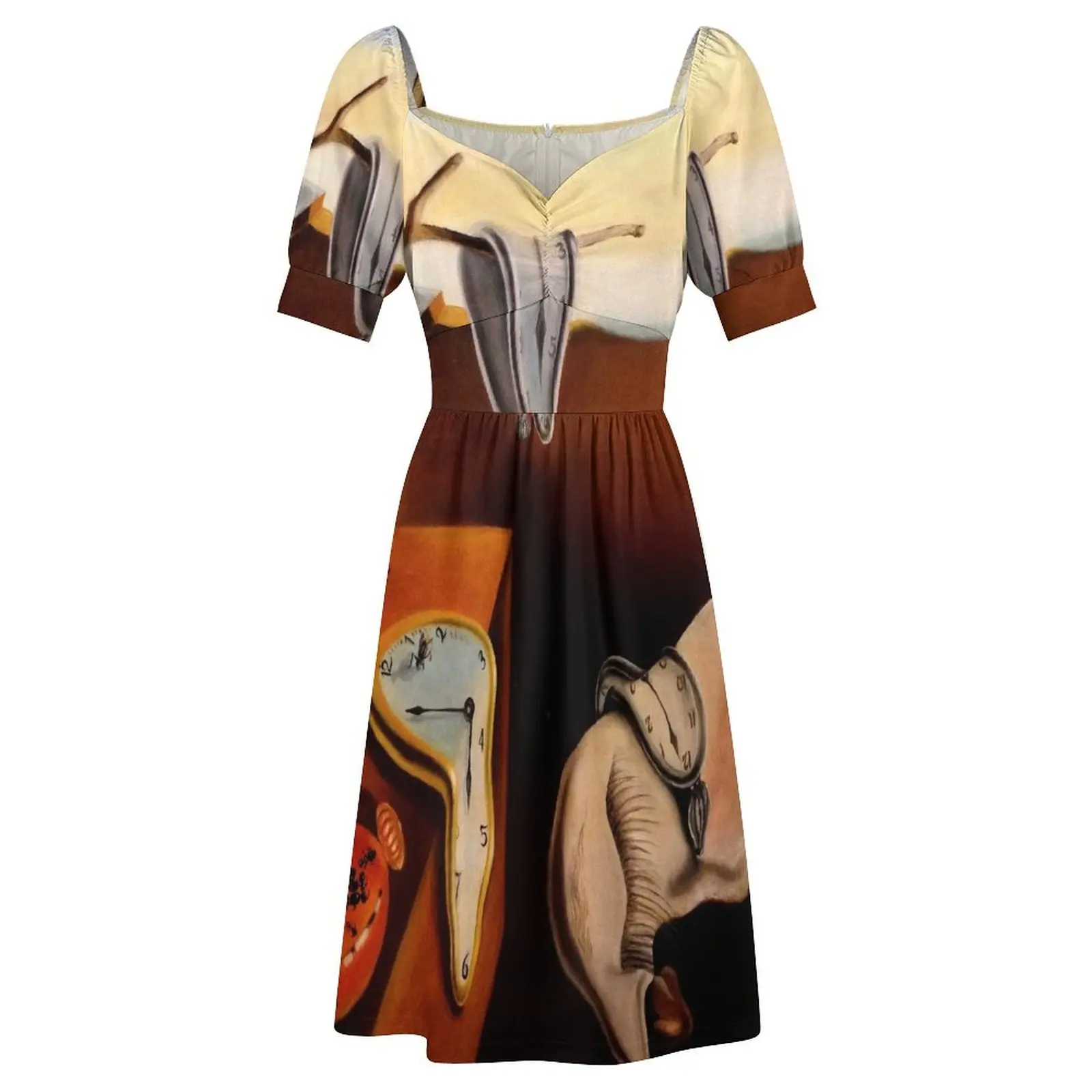 Salvador dali pinturas originales surrealismo Vestido de manga corta Ropa de mujer Vestido