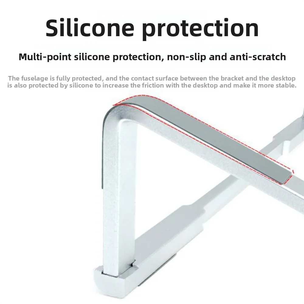 Foldable Laptop Folding Stand Heat Dissipation Lifting Laptop Holder Stand Aluminum Alloy Non-slip Laptop Cooling Bracket Work