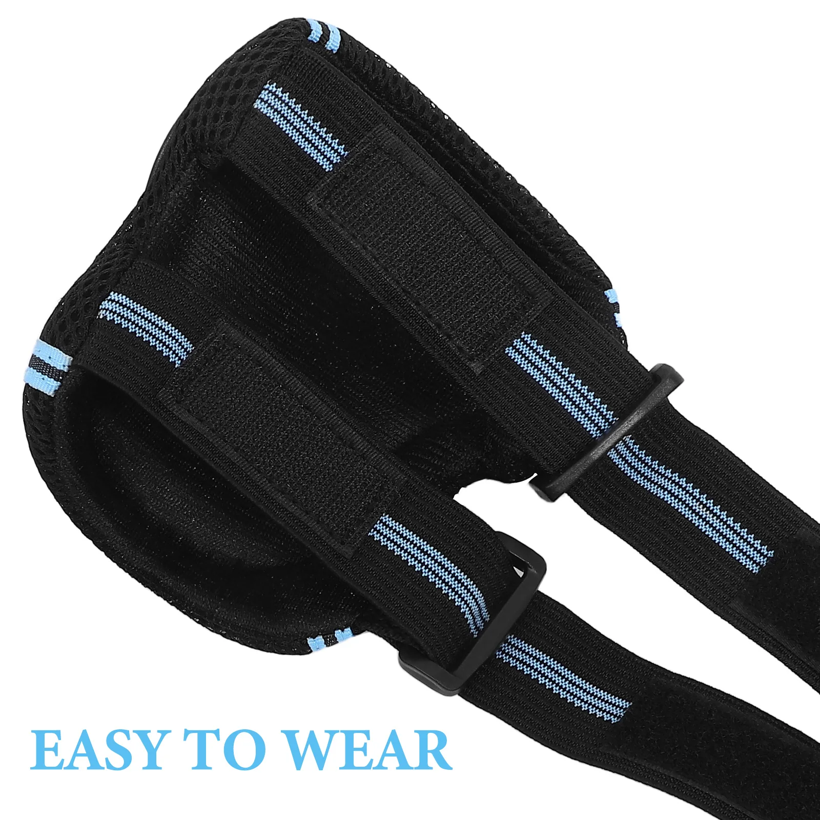 مجموعة واحدة من أدوات حماية مضادة للسقوط للأيدي والركبتين والمرفقين ولوح التزلج المتين وركوب الدراجات والرياضات الخارجية معدات الحماية باللون الأسود والأزرق