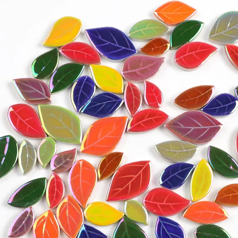 Azulejos de mosaico irregulares de cerámica multicolor de 100 g |   Fabricación de mosaicos, arte de piedra, arte en forma de corazón, arte de decoración de pared para el hogar