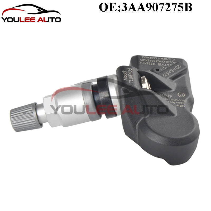 4 szt. Nowy 3AA907275B 3AA907275 Czujnik ciśnienia w oponach TPMS 433MHZ do Volkswagen CC 11-17 Passat B6 10-15 Tiguan 12-21 Auto Parts