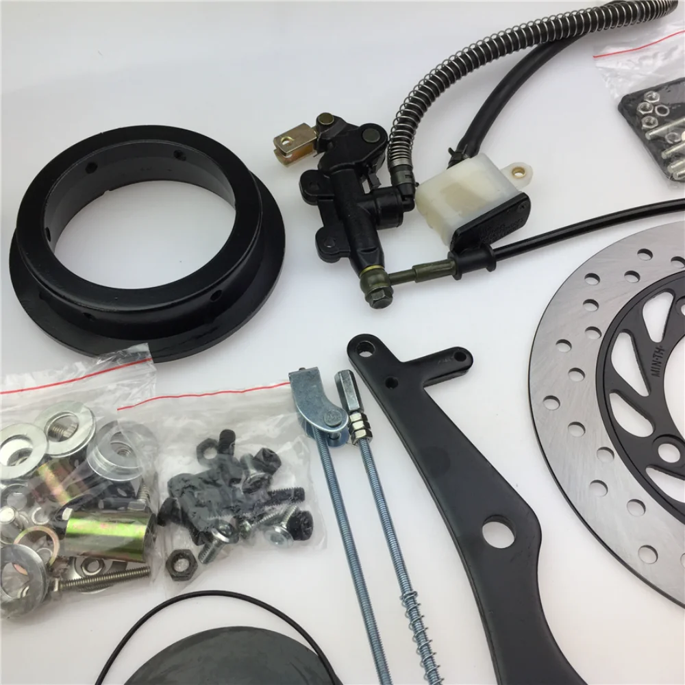 11/13mm for Motorcycle Drum Brake Modified Disc Brake Kit, Brake Disc Assembly Upper and Lower Pump Calipers, Universal Tricycle