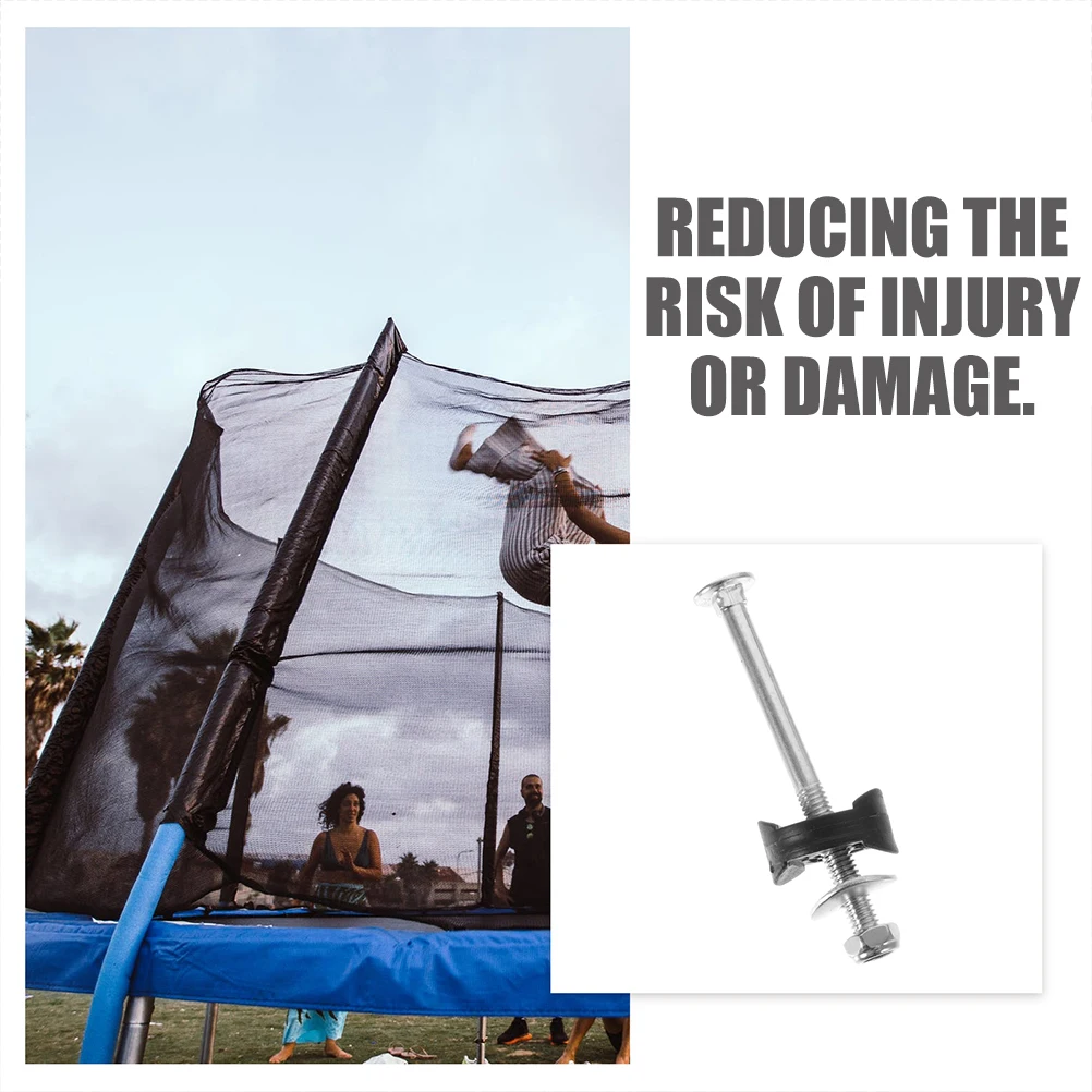 

10 Pcs Trampoline Screws for Practical Fixing Indoor Black Galvanized Steel Travel
