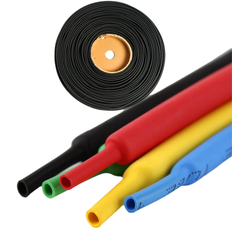 5m Heat Shrink Tube 2:1 Shrinkage Ratio Diameter 1 2 3 4 5 6 7 8 10 mm Polyolefin Insulated Cable Sleeve 10 Colors