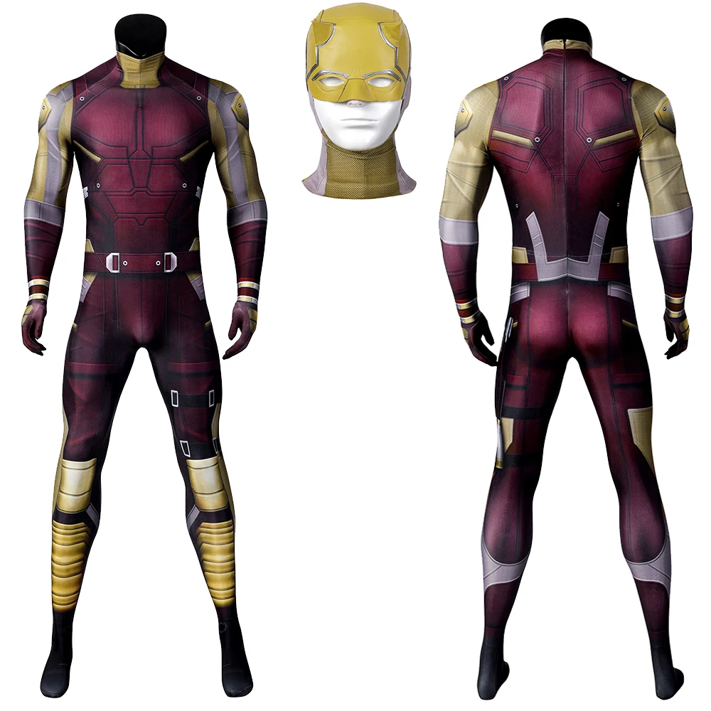 She Hulk Daredevil Cosplay Costume Superhero Daredevil Zentai Bodysuit Matt Murdock Spandex Outfits Halloween Costume for Adult