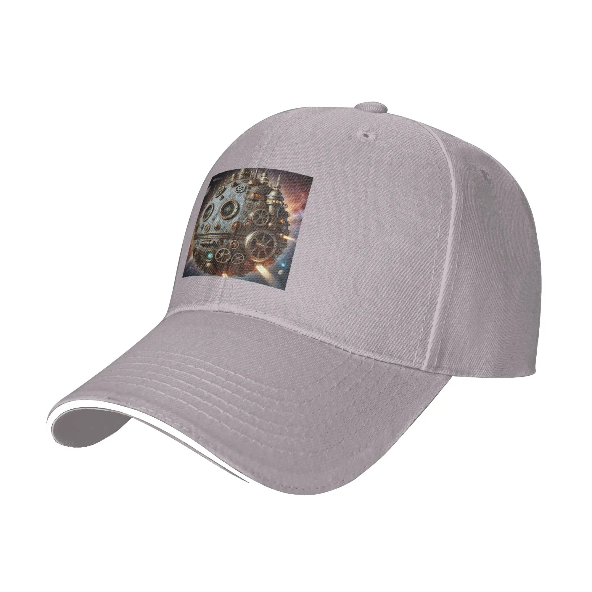 Steampunk moon in space Cap Casual Baseball Caps Adjustable Hat Hip Hop Summer Unisex Baseball Hats Customizable