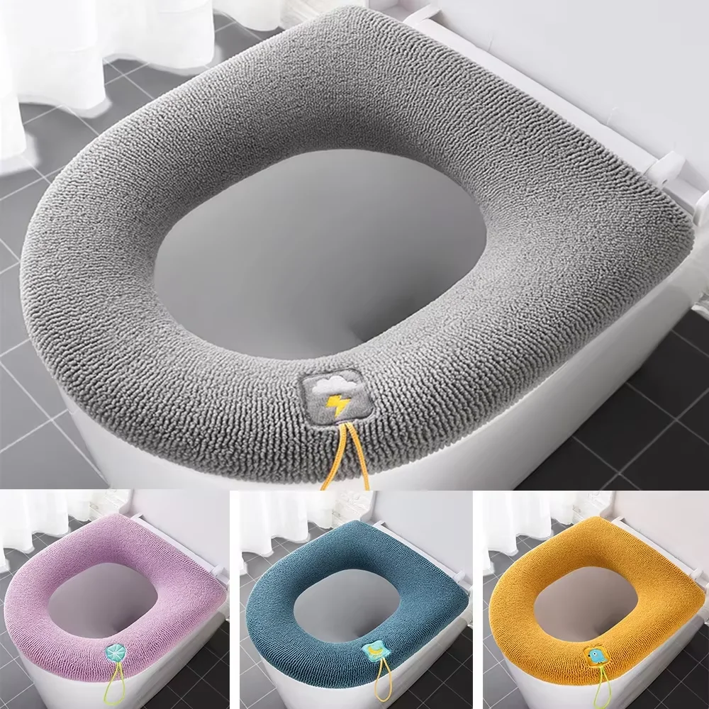 

Universal Four Seasons Thickened Househol Soft Mat Autumn Winter Toilet Cover Toilet Seat Cushion Thick Plush Warm Pads