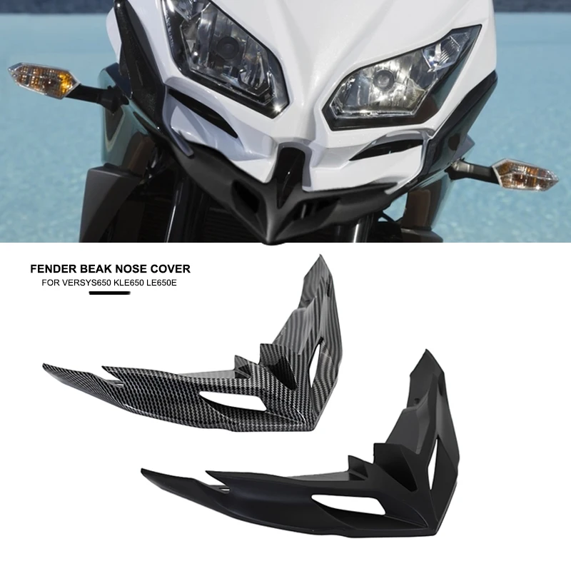 

Front Wheel Fender Beak Nose Cover For Kawasaki Versys650 Versys 650 KLE650 LE650E 2015-2021 2020 Beak Nose Cone Extension Cover