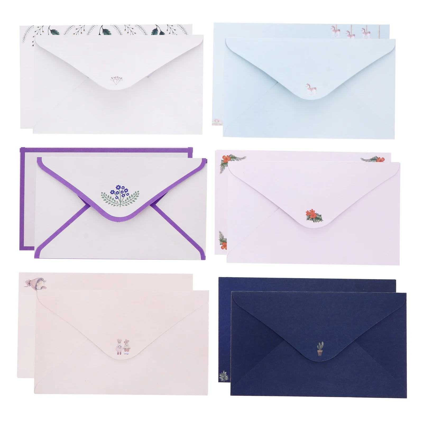 8 set 8 Sets A5 Floral Animal Writing Paper Stationery Set With Envelopes Smooth Elegant Chic Pattern Party Business