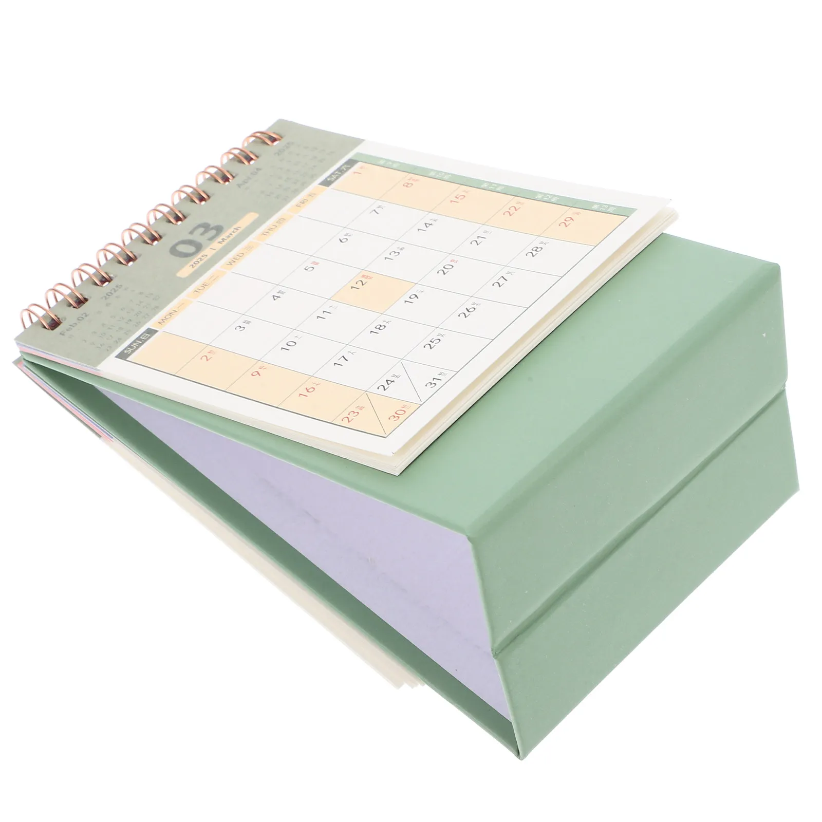 

2024-2025 Desk Thick Paper Easy Flip Monthly Stand Calendar For Office Home Tabletop Use Mini Office Supplies Standing Flip
