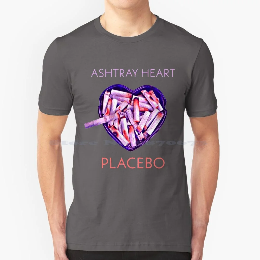 Best Seller Ashtray Hearts T Shirt 100% Cotton Tee Placebo Band Placebo Logo Battle For The Sun Meds Placebo Sale Placebo