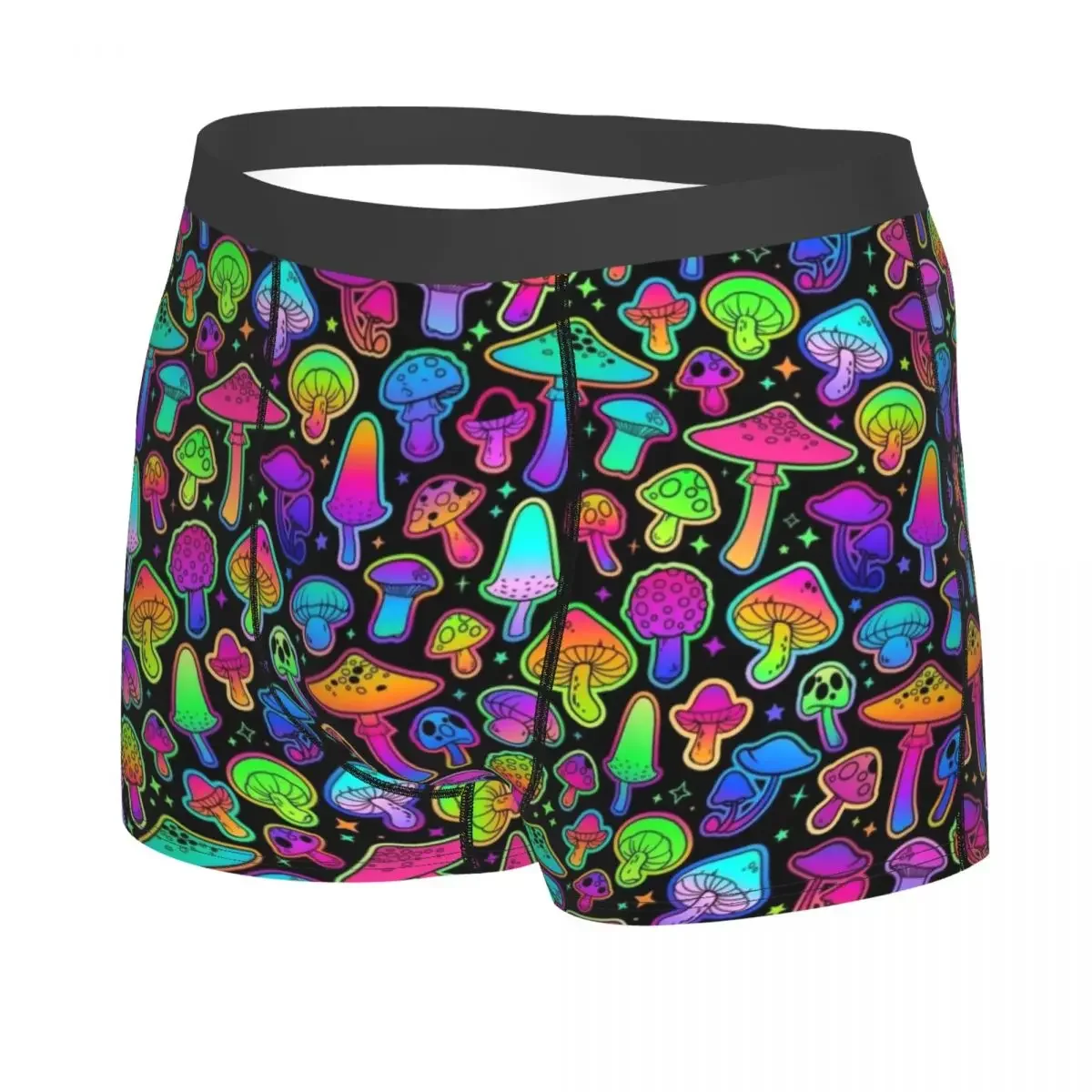 Psychedelic Magic Mushrooms Underwear Men Sexy Printed Customized Boxer Briefs Shorts Panties Soft Underpants