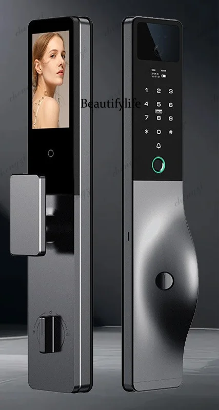 Smart lock 3D visual intercom facial recognition Smart door lock Automatic fingerprint lock Home use