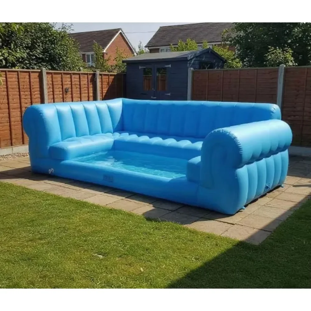 Custom Summer Party OEM Backyard Water Party Commercial Lounge Chairs Pool Above-ground Pool Inflatable Sofa Pool
