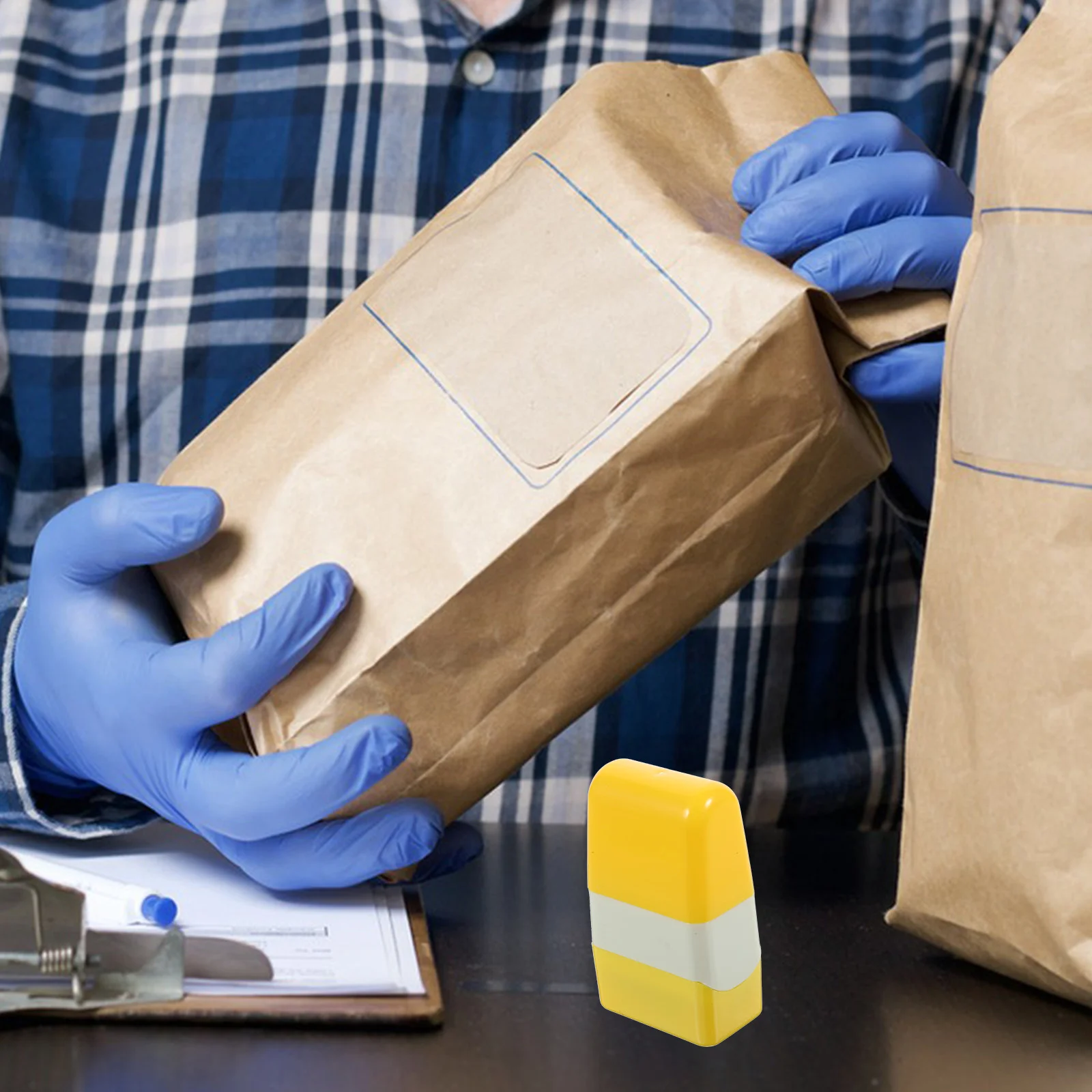 Portable Privacy Smear Seal Walker Lanyards for Id Badges Plastic Multi-function Roller Stamp