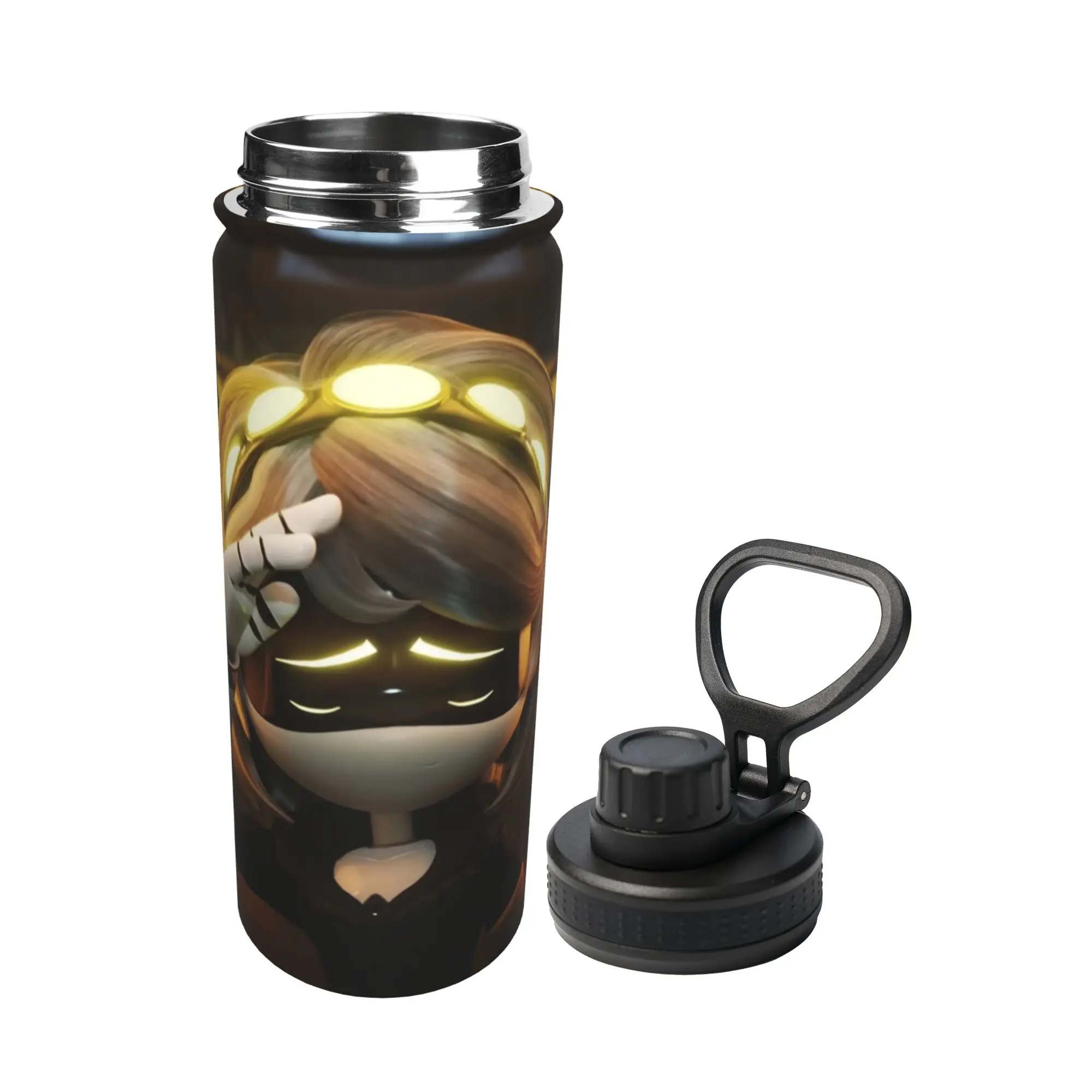 Uzi Doorman Murders Drones 18OZ Sports Insulated Kettle  Coffee Cups Stainless Steel Car Mugs Spill Proof