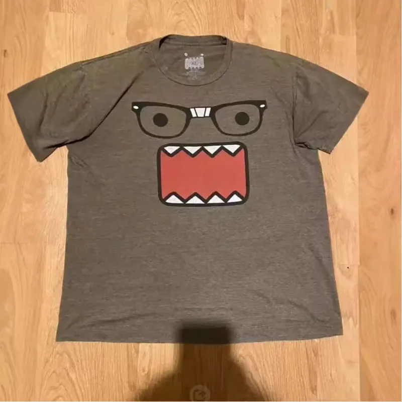 

Y2K Domoes T Shirt Japanese Kawaii Harajuku Hip Hop Summer Print Classic Short Sleeve Women Clothing Casual Round Neck Top