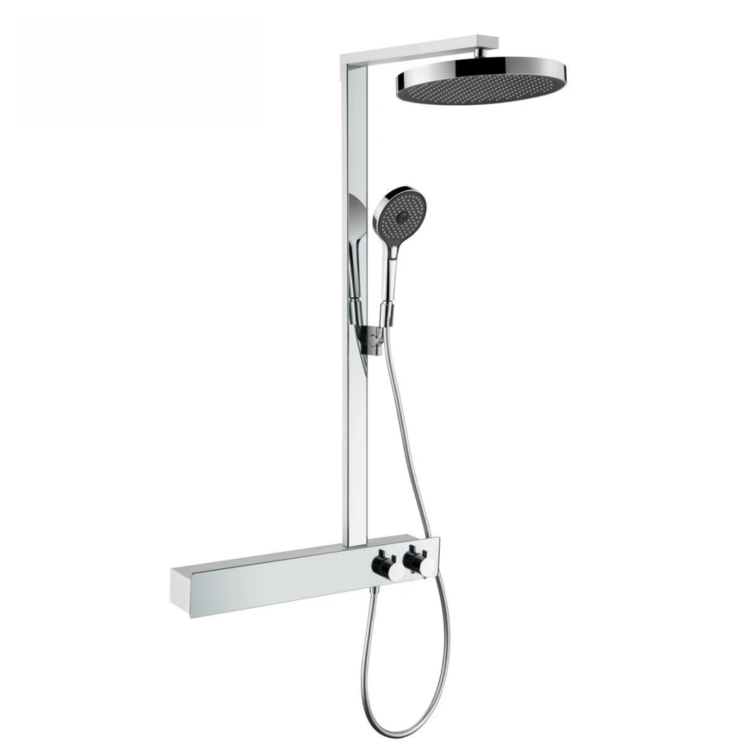 

Thermostatic Shower System Stainless Steel Copper Hot Cold Bathroom Set Rain Jet Massage Thermostatic Brass Shower