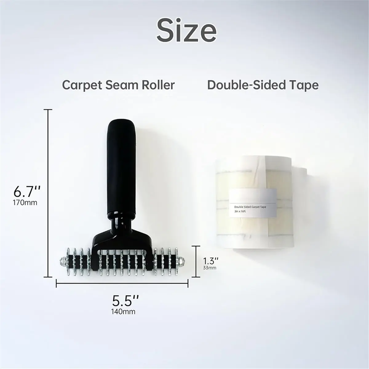 2026 New Carpet Patch Repair Kit with 5-Inch Star Wheel Seam Roller and Double-Sided Carpet Joining Tape, DIY Carpets Repair Kit