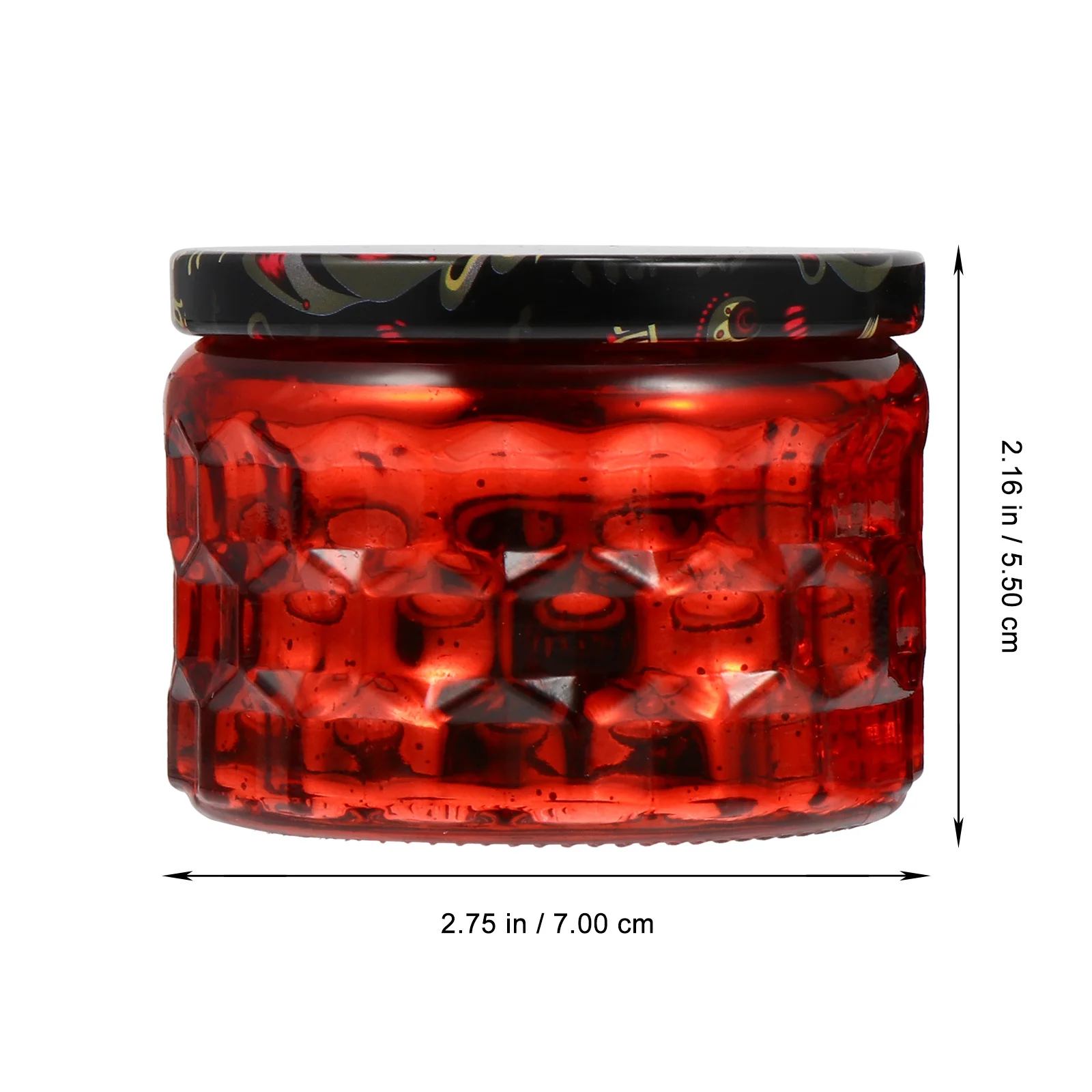 

1Set Cup DIY Handmade Embossed Glass Container Lid Bedroom Living Room Office Decoration