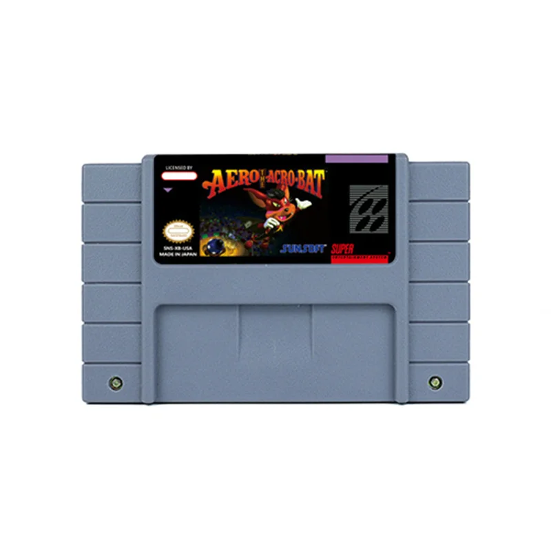 

Aero the AcroBat or Aero the AcroBat 2 Action Game for SNES 16 BitRetro Cart Children Gift