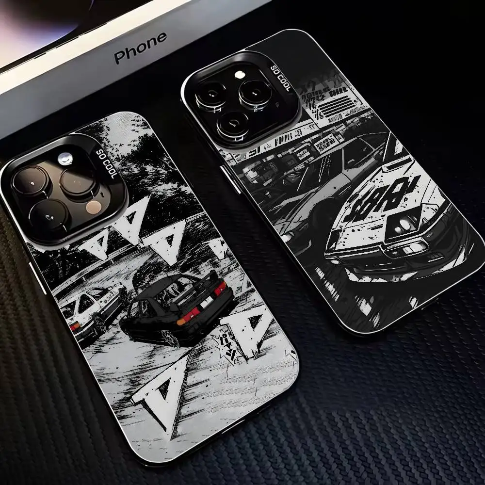 

Initial D Super cool racing pattern Phone Case For iPhone17,16,15,14,13,12,11 Plus,Pro Max Black Matte Shockproof Cover