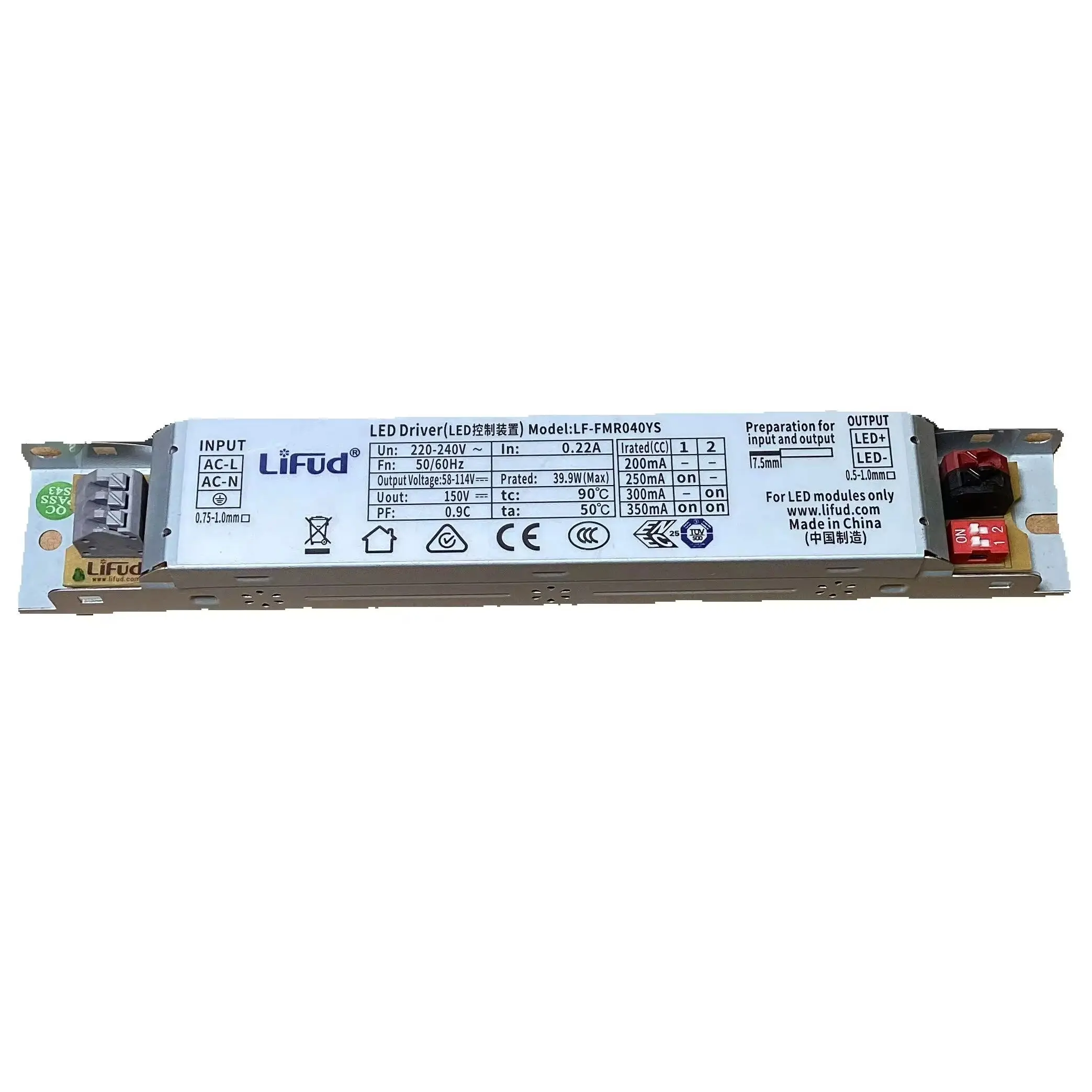 Lifud Non-isolated Tri-proof Constant Current LED Driver Power Supply 40W LF-FMR040YS 40W CC 60W  Lighting Power Controlgear