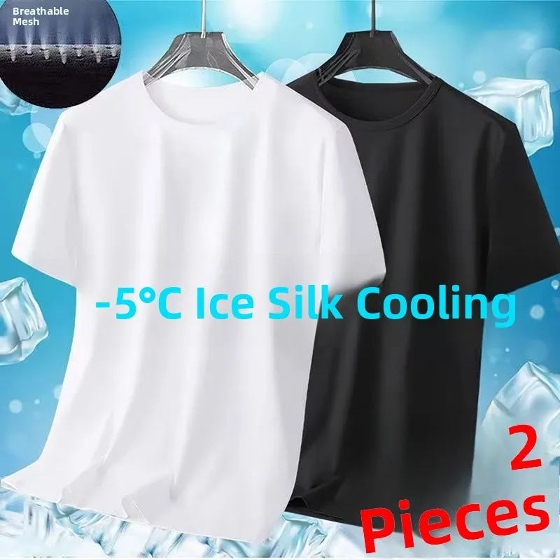 

Футболка Ice Silk Me, мужская летняя футболка ort Sve Loose Large Size f Sve Qui Dry Breathable Sport ort Sve White T-...