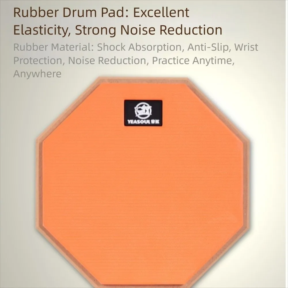 8 Inch Drum Pad Adjustable Stand Shock-Absorbent Drum Practice Pad Shock‑Absorbent Rubber Practice Training Drums Pads Practice