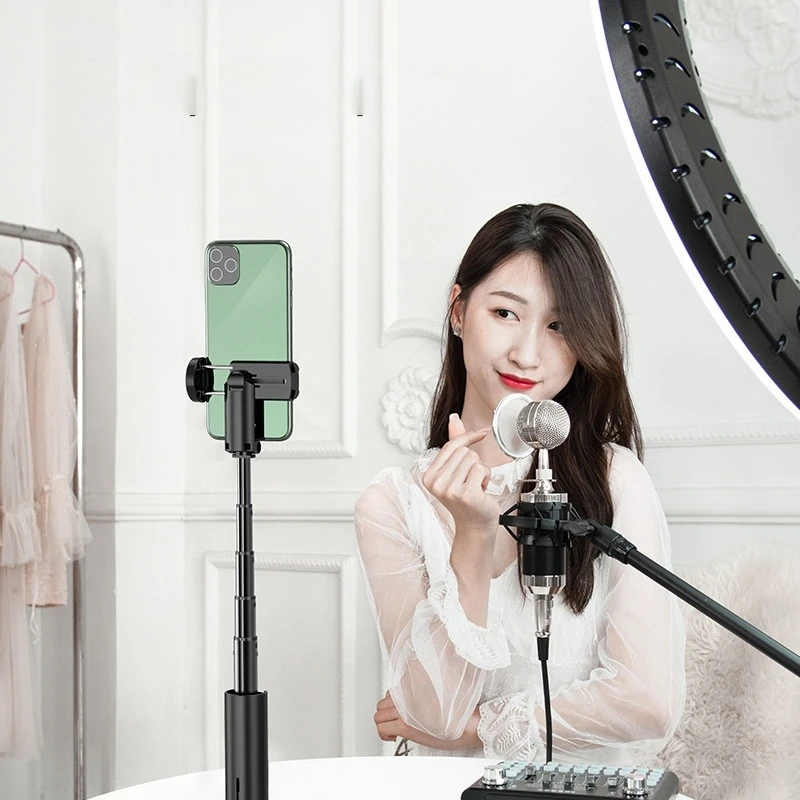 ไม้เซลฟี่แบบยืดหดได้ไม้เซลฟี่โทรศัพท์มือถือพร้อมขาตั้งกล้องควบคุมระยะไกลแบบไร้สาย