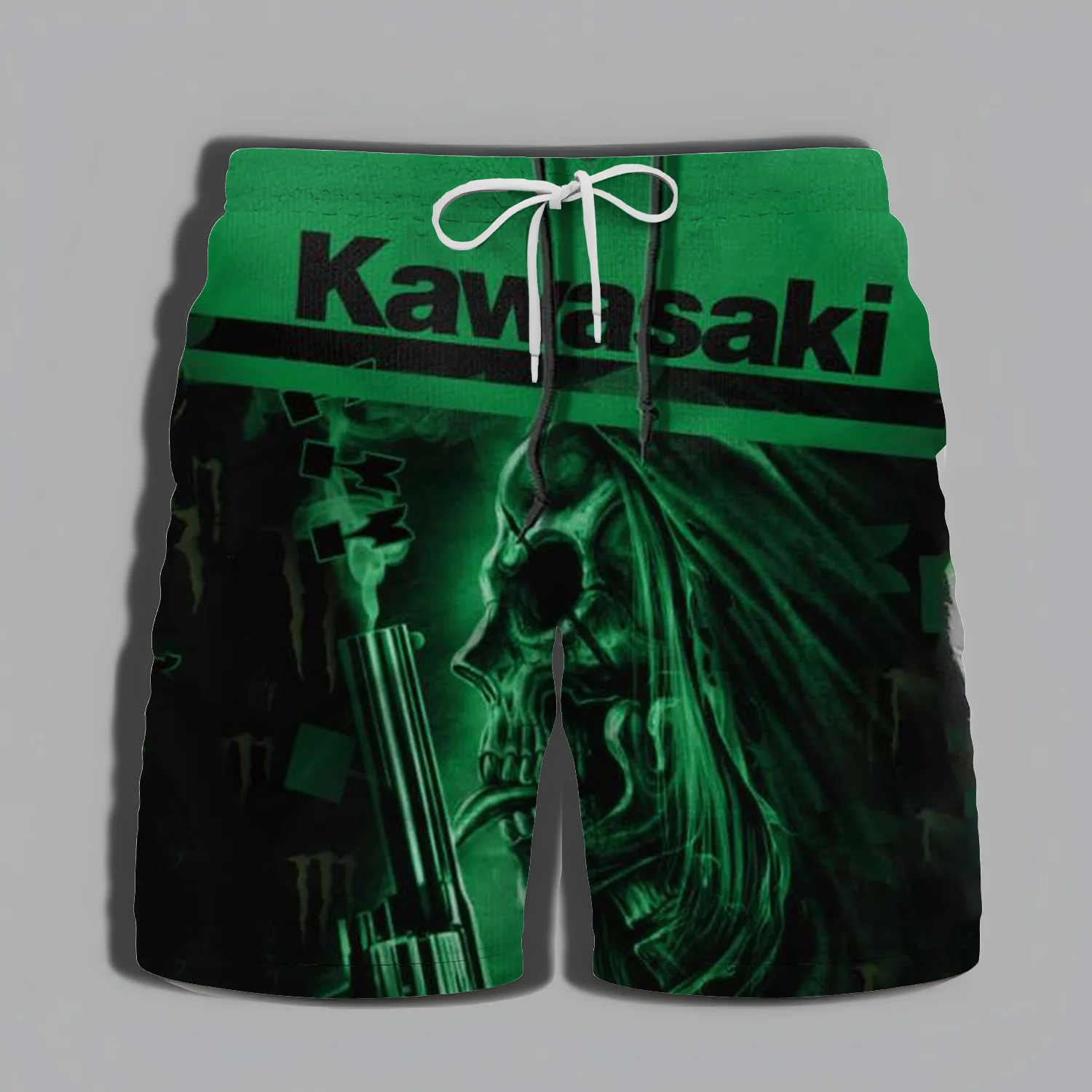 Kawasaki Adventure Gym, Swimming, Men's Shorts, Streetwear, Men's High-quality Shorts, Men's Summer, Men's Motorcycles, Beach - Image 5