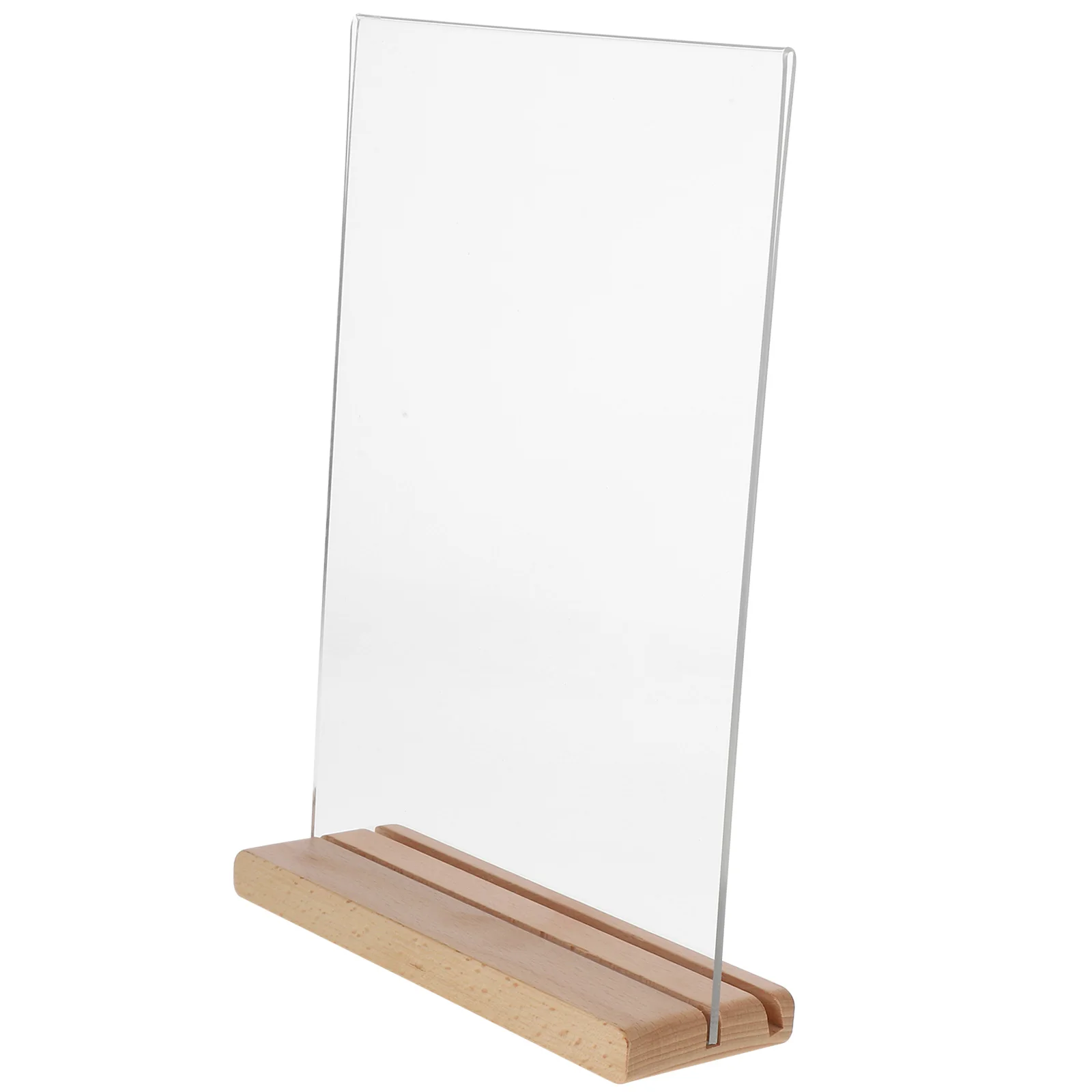 

1Set Acrylic Sign Holder Display Stand Tabletop Menu Flyer Paper Brochure Holder Clear Display Restaurant Table Sign