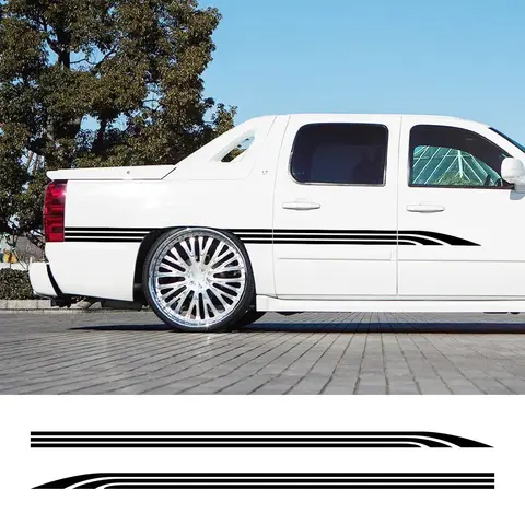 Car Stickers For Chevrolet Avalanche Pickup Door Stripes Side Decals Truck Waist Line Vinyl Custom Decor Cover Auto Accessories