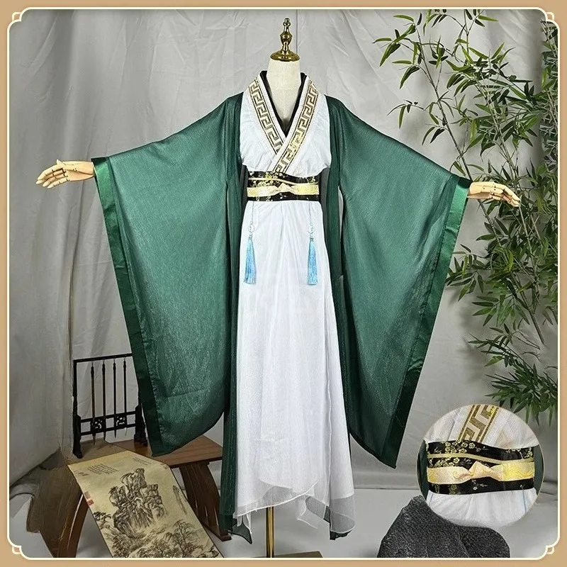 Anime Shen Qingqiu Costume Scum Villain Self-Rescue System Cosplay Traditional Chinese-style Hanfu Wig Full Set for Women Men