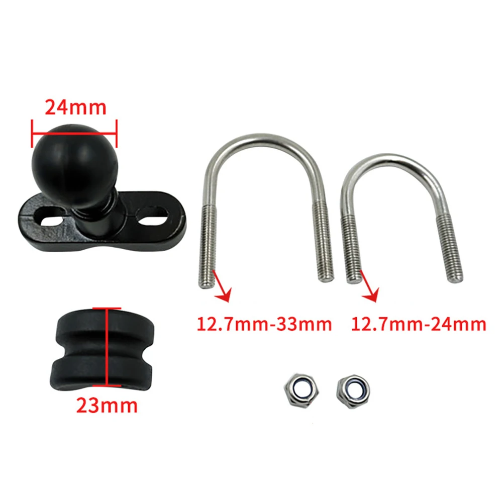 Motorcycle Handlebar U Bolt Mount Base Kit Accessories Ball Clamp Bracket For Motorcycle Bike Scooter Handlebars