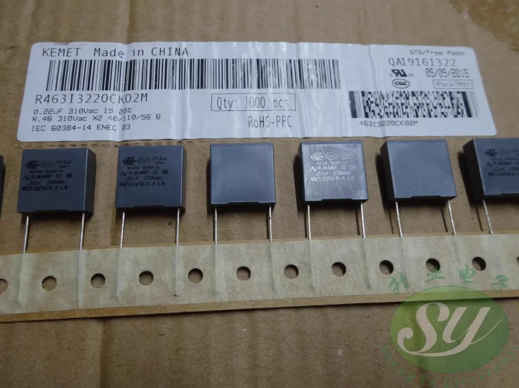 

10PCS AV R463I3220CK02M 0.22uf/310VAC 220nf u22 224 New film capacitor 15MM