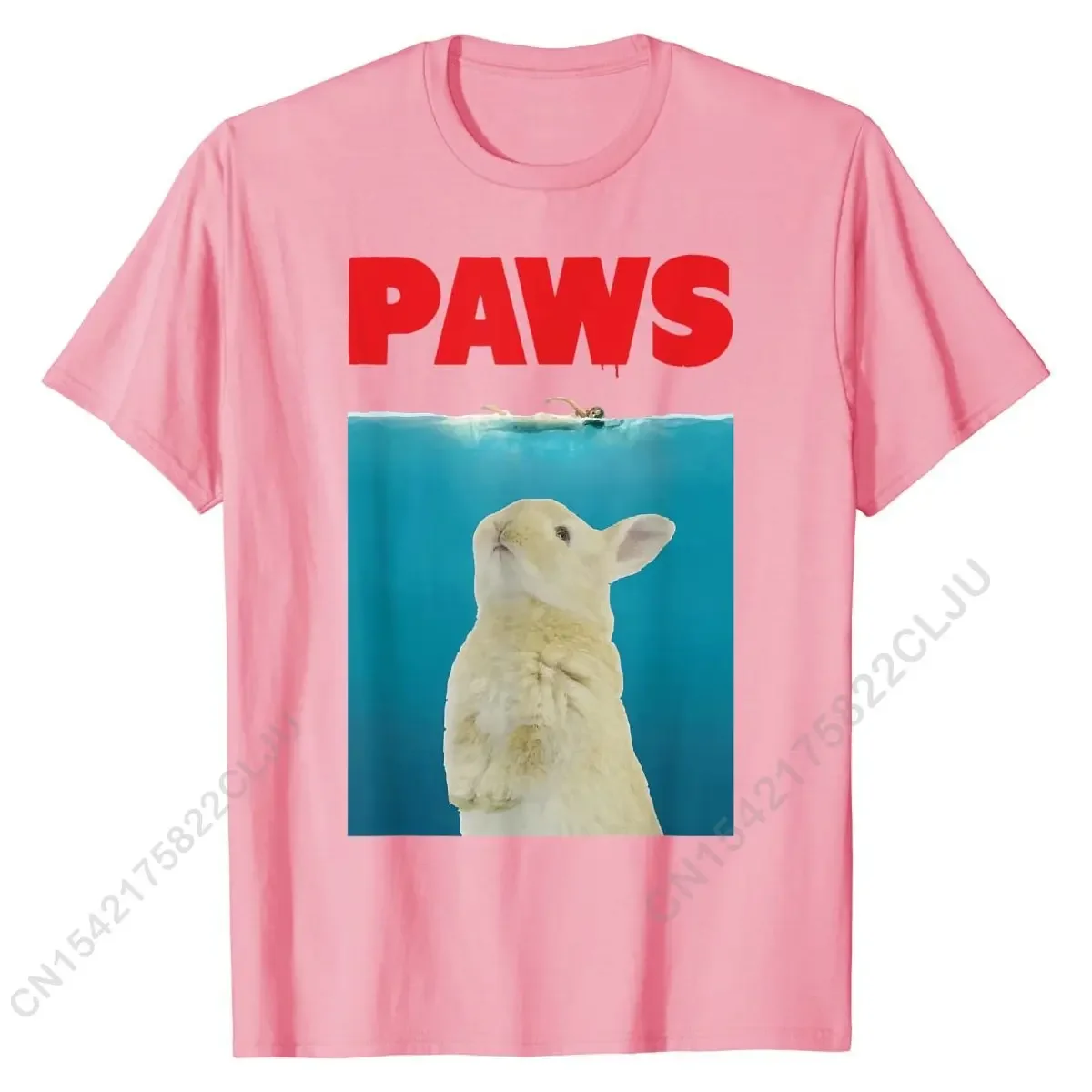 Paw Rabbit Print T-shirt Parody Animal Pet Valentine Gift Family Casual T-shirt Cotton Man Shirt Shirt graphic t shirts