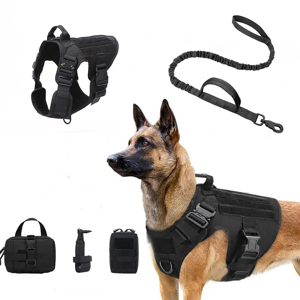 

Tactical Vest-style Harness For Dogs Suitable For Small Medium And Large Breeds Adjustable Anti-pull Features A Durable Handle