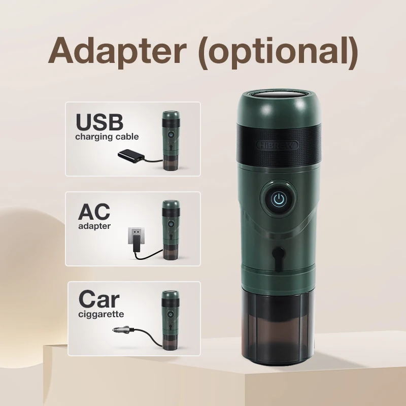 آلة صنع قهوة اسبريسو محمولة باللون الأخضر والأبيض من hi166 طراز H4 لصنع قهوة نسبرسو من Dolce Gusto