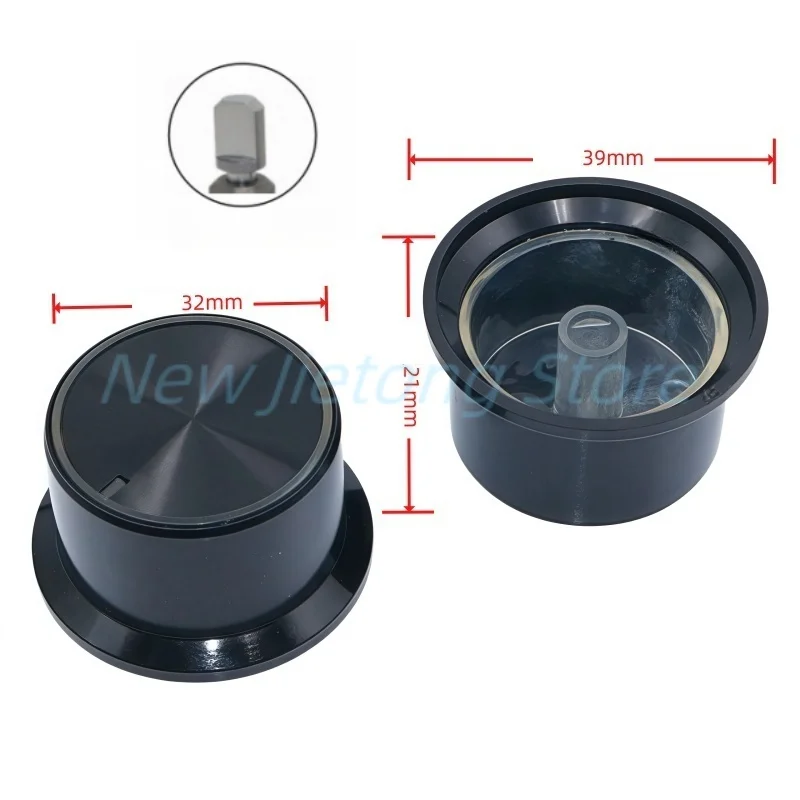 2pcs 39x21mm Amplifier Plastic Switch Caps Transmittance Ring Light-emitting Hi-fi Potentiometer Knob 6mm 15/64'' D Shaft
