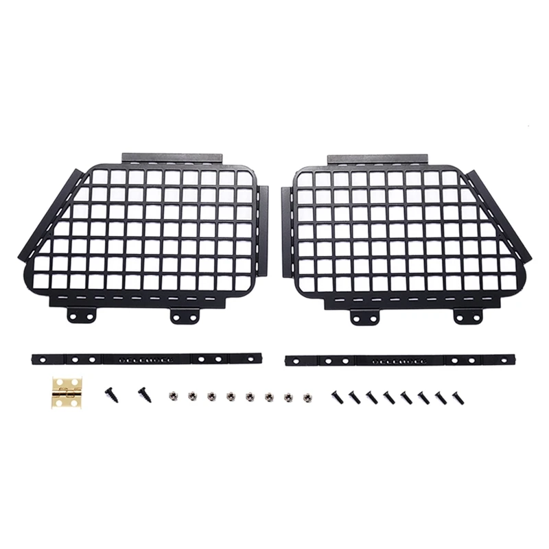 For MN D90 D99S MN99S  1/12 RC Car Upgrade Parts Metal Foldable Car Window Protective Net Window Guard Accessories