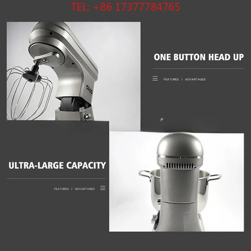 NEW!10 L Stand Mixer 2000 W ful Mixer 8 Speed Settings Stainless Steel Kitchen Blender Home Appliance for Baking Dou