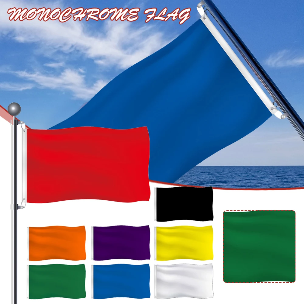 White Flag Solid Color Banner Blank Black Orange Yellow Blue Purp Flag 90 x 150cm 3 x 5ft Custom Banner Metal Holes Grommets