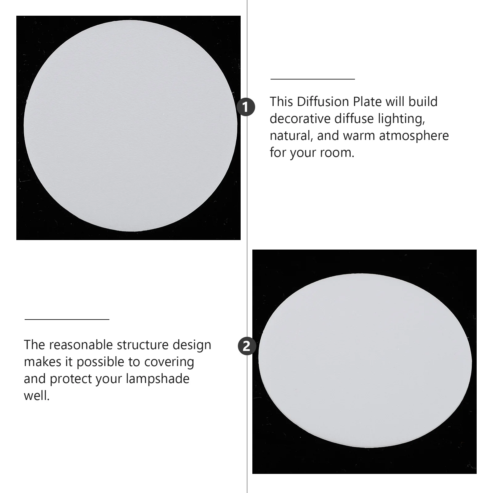 

20pcs Led Downlight Diffusion Plates Pc Smooth Dustproof Anti-Dazzling Lamp Shade Diffusers For Bedroom Ceiling Lighting